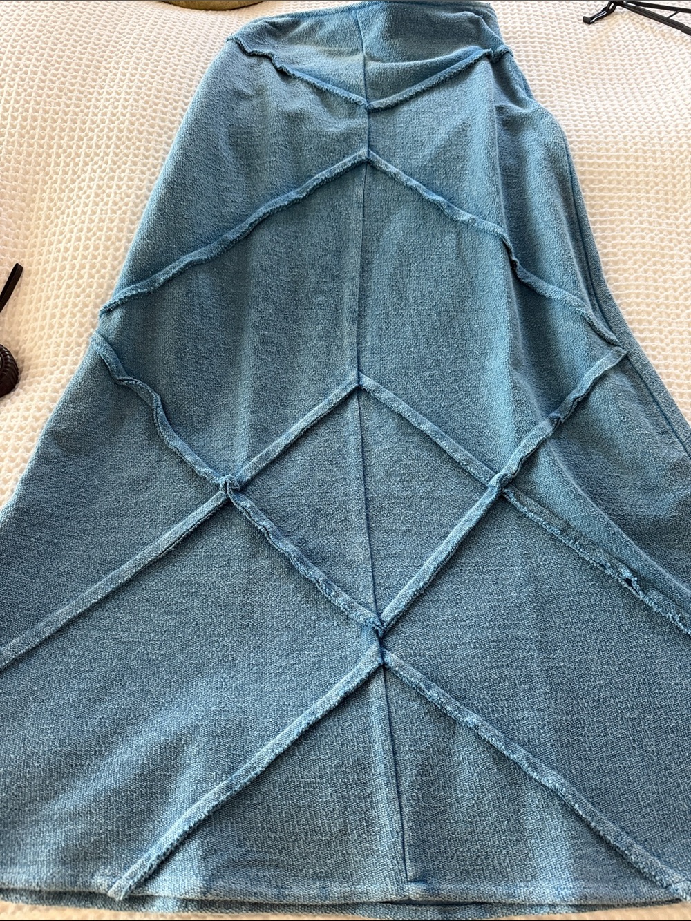 EARTHBOUND Blue Panel A-Line Skirt - Picture 5 of 13